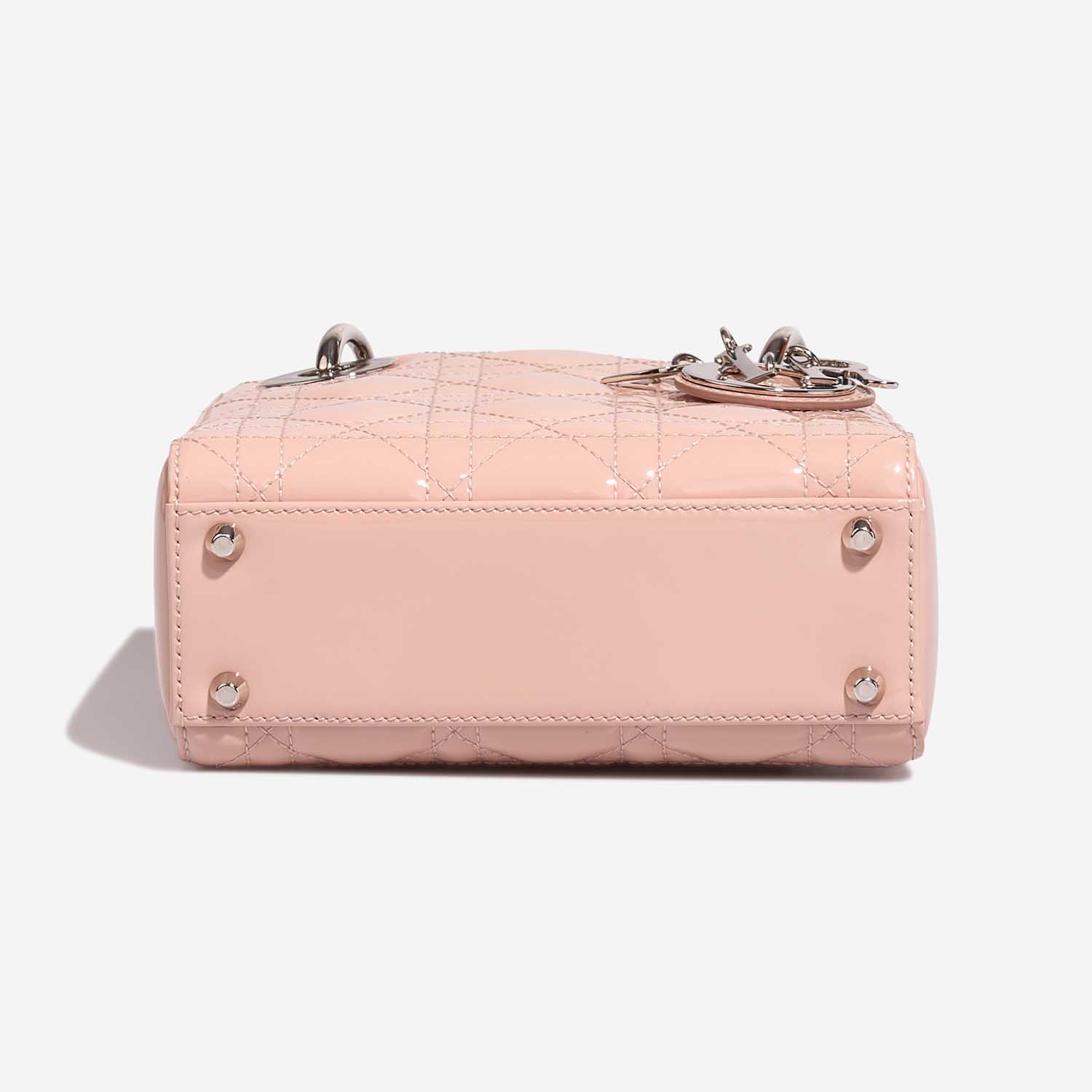 Dior LadyDior Mini Rose Bottom  | Sell your designer bag on Saclab.com