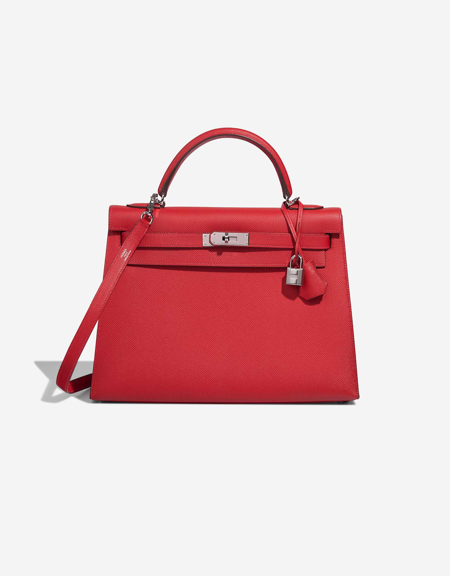Hermes, Bags, Hermes 2 Micro Kelly Twilly Tadelakt Leather Red Rouge Vif  Silk Twilly Bag