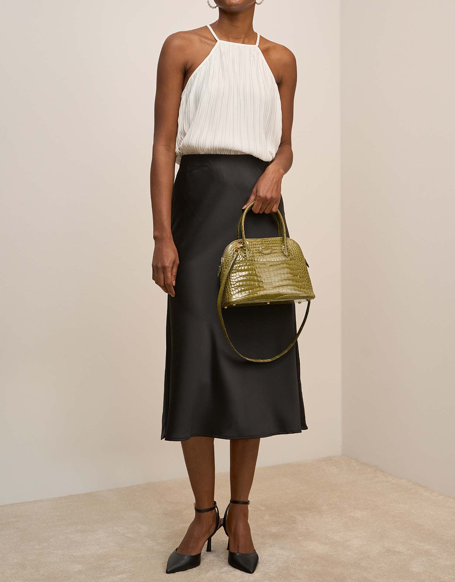 Hermès Bolide 27 VertAnis auf Model | Verkaufen Sie Ihre Designertasche auf Saclab.com