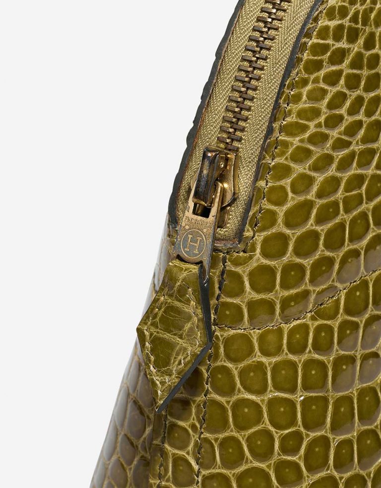 Hermès Bolide 27 Porosus Crocodile Vert Anis Système de fermeture | Vendre votre sac de créateur