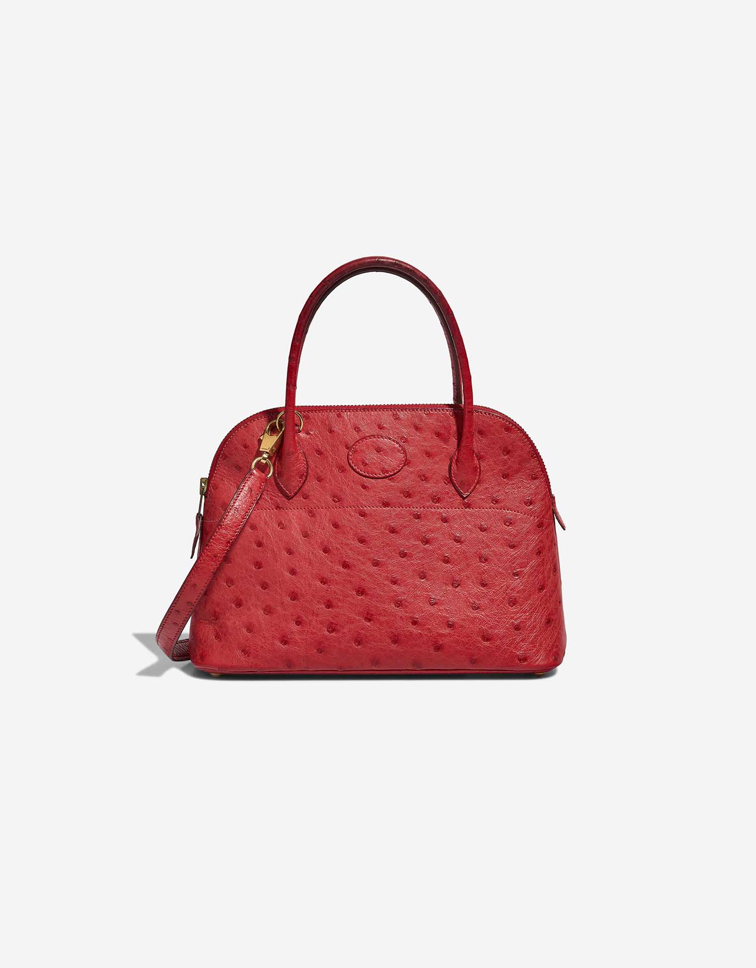 Hermes Bolide 27 Ostrich Rouge Vif SACLAB