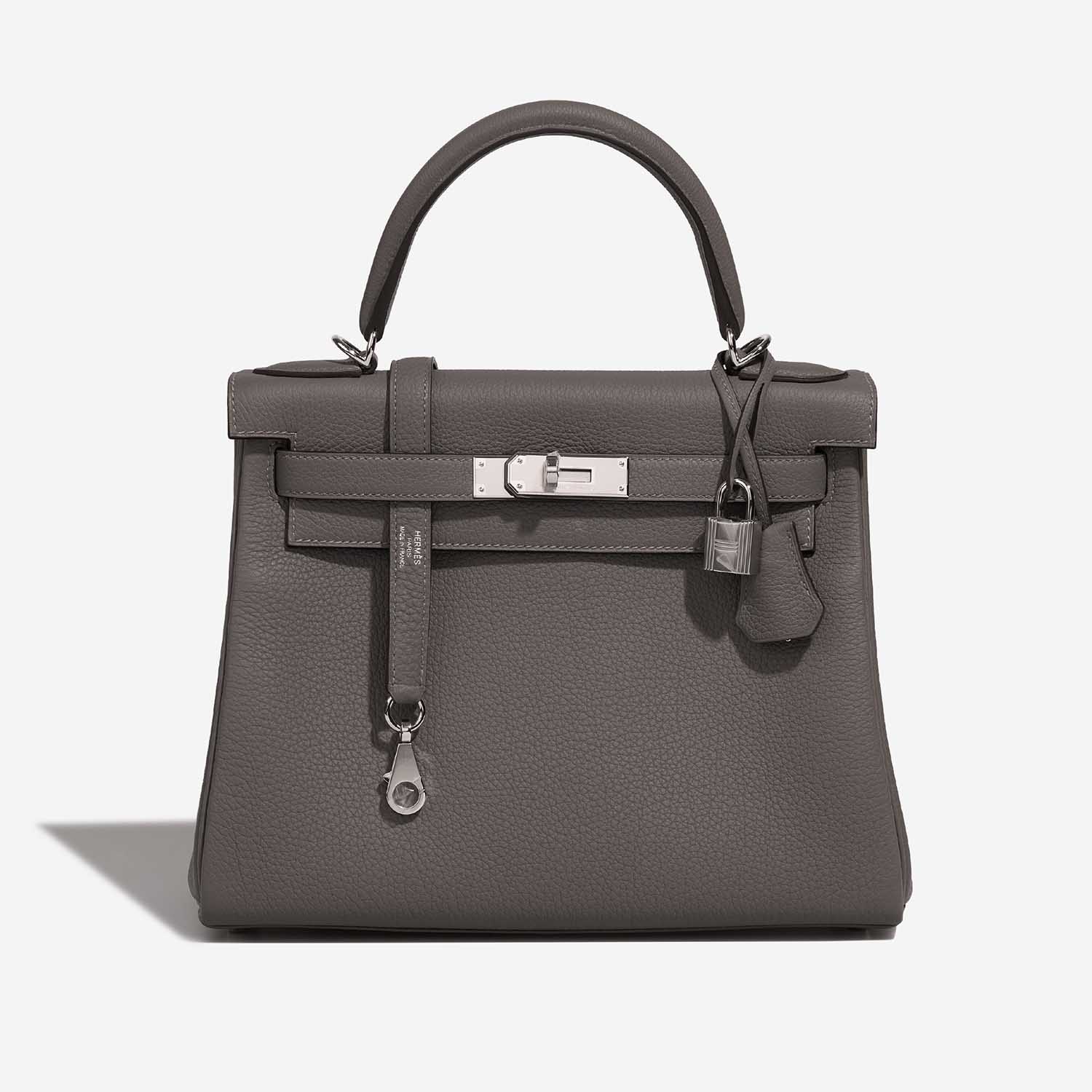 Hermès Kelly 28 GrisMeyer Front  S | Sell your designer bag on Saclab.com
