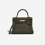 Hermès Kelly 28 VertDeGris Front | Vendez votre sac de créateur sur Saclab.com