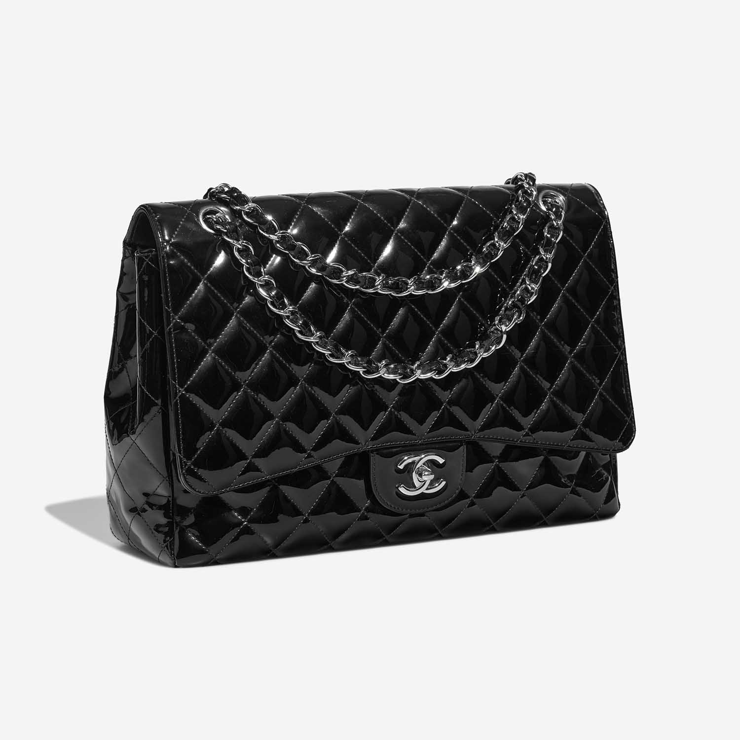 Chanel Timeless Maxi Black Side Front  | Sell your designer bag on Saclab.com