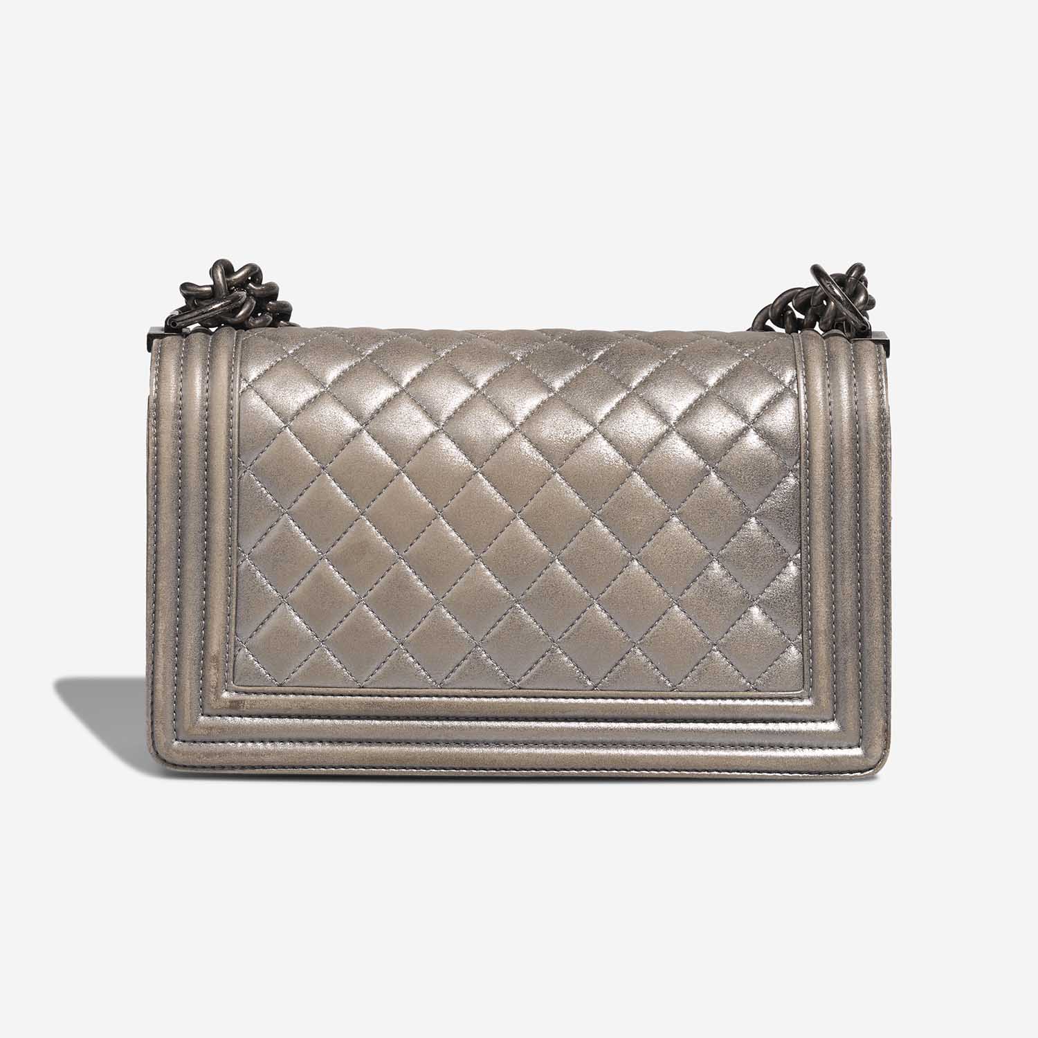 Chanel Boy NewMedium Silver Back  | Sell your designer bag on Saclab.com