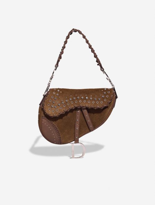 Dior Saddle Medium Brown Front  | Sell your designer bag on Saclab.com