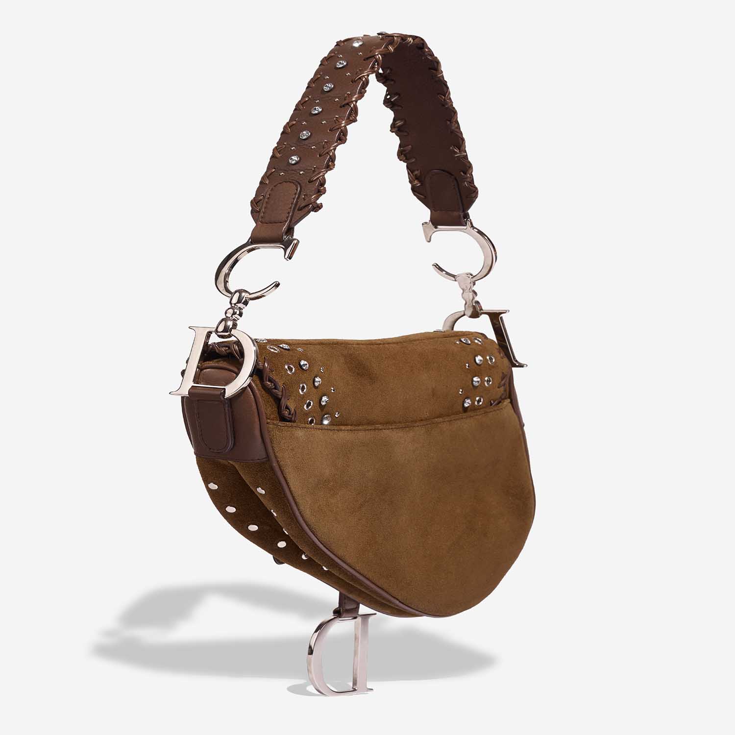 Dior Saddle Medium Brown Side Back | Sell your designer bag on Saclab.com