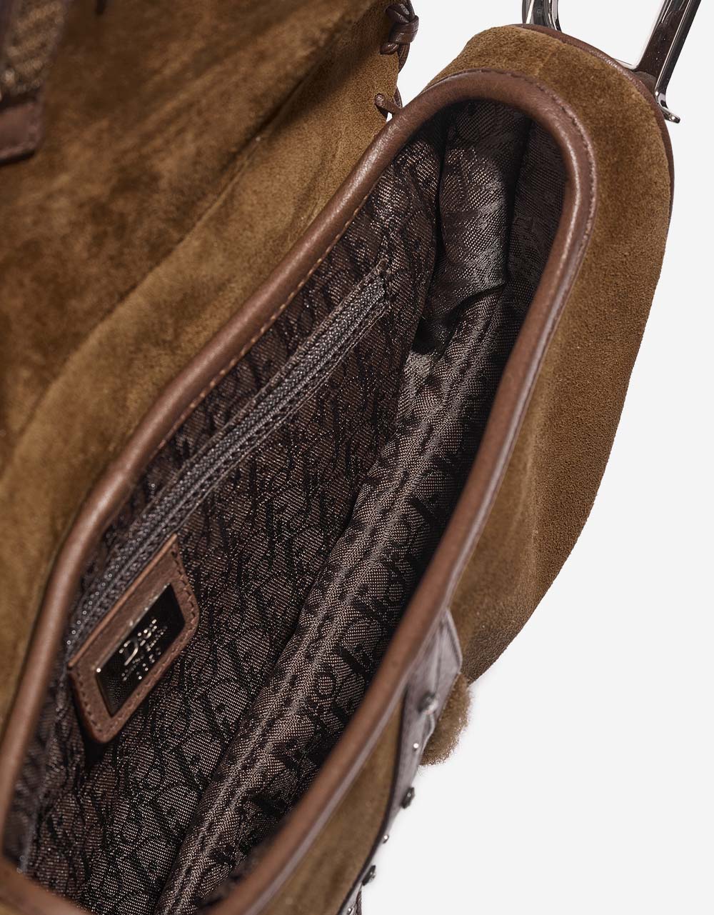 Dior Saddle Medium Brown Inside  | Sell your designer bag on Saclab.com