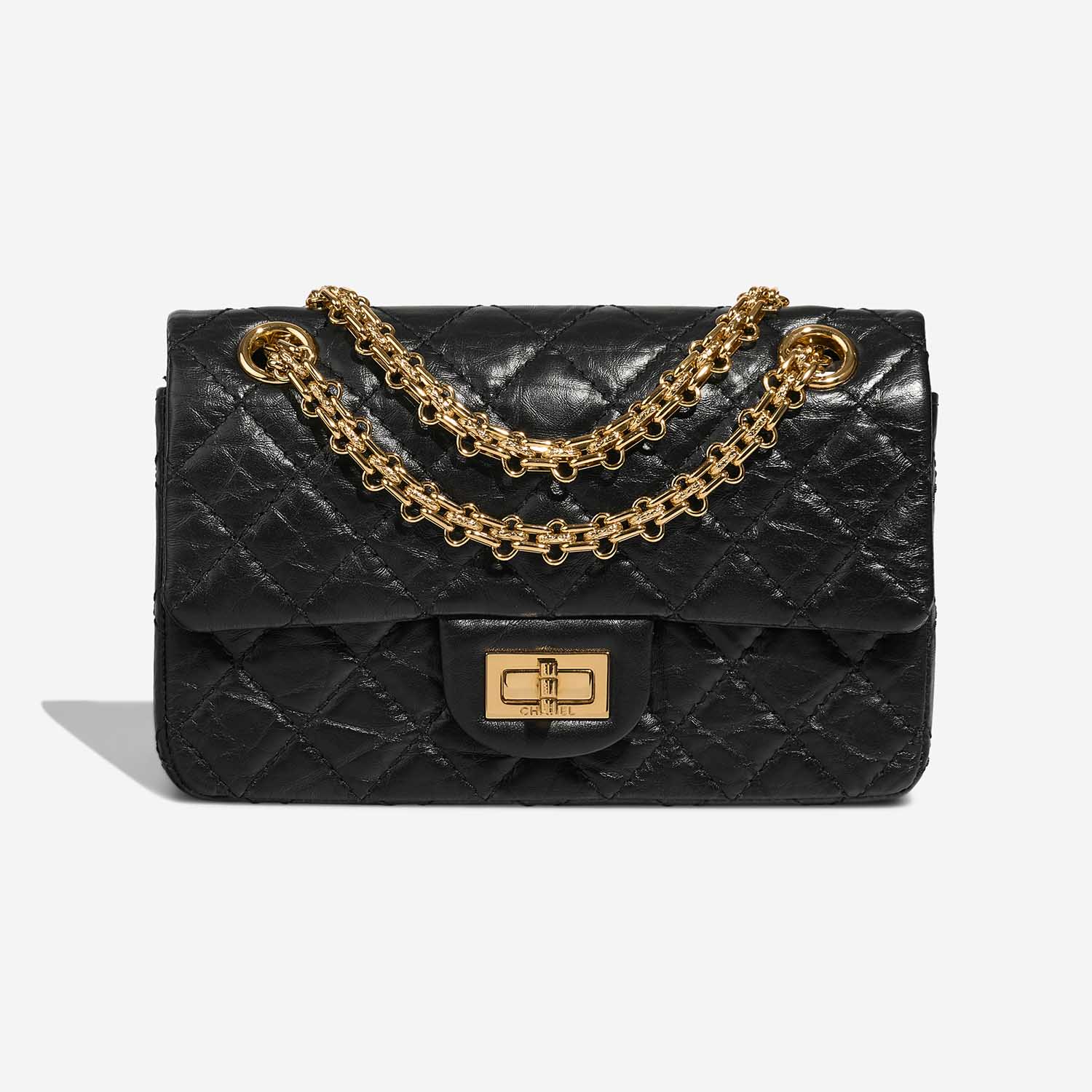 Chanel 255Reissue 224 Black Front  S | Sell your designer bag on Saclab.com