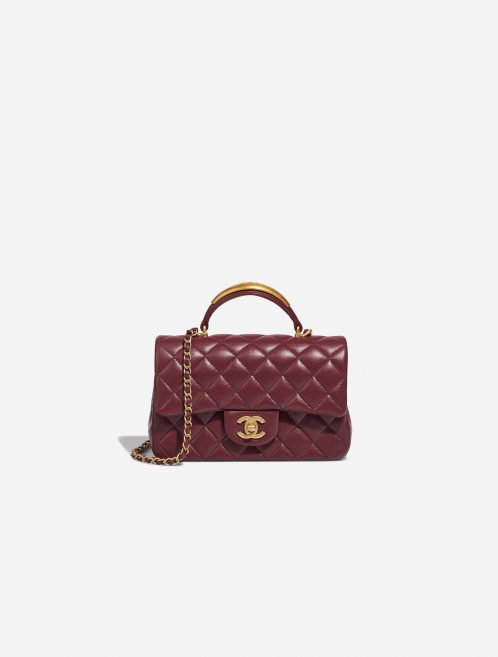 Chanel Timeless MiniRectangular DarkRed Front  | Sell your designer bag on Saclab.com
