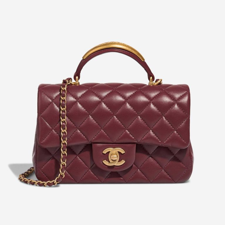 Chanel Timeless MiniRectangular DarkRed Front  S | Sell your designer bag on Saclab.com