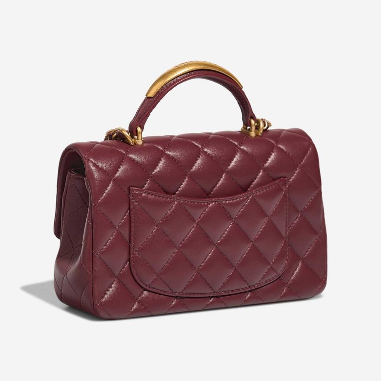 Chanel Timeless MiniRectangular DarkRed Side Back | Sell your designer bag on Saclab.com