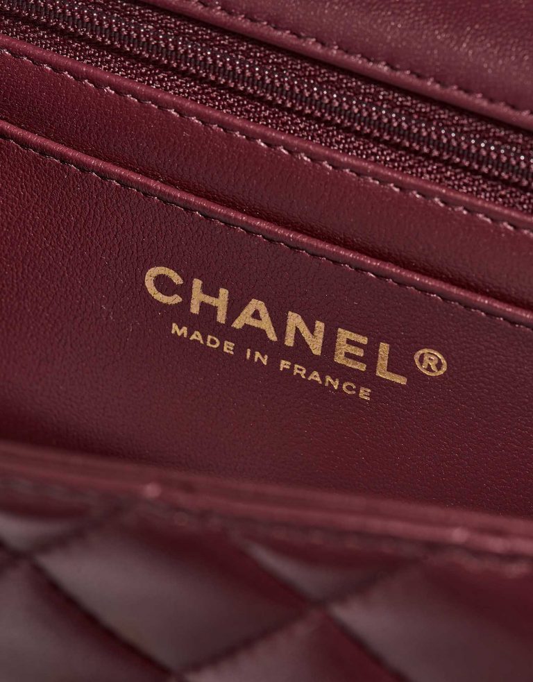 Chanel Timeless MiniRectangular DarkRed Logo  | Sell your designer bag on Saclab.com