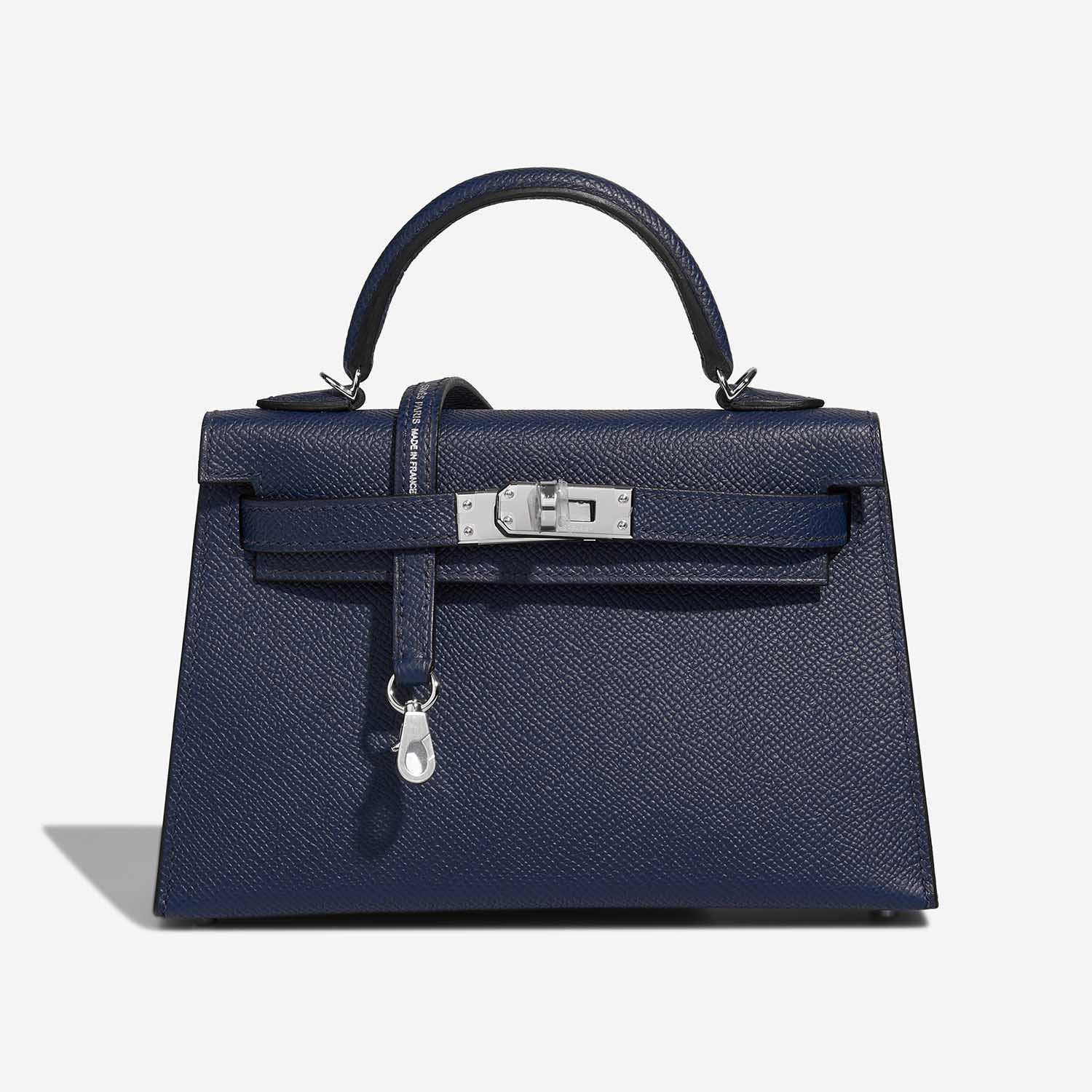 Hermès Kelly Mini Navy Front  S | Sell your designer bag on Saclab.com