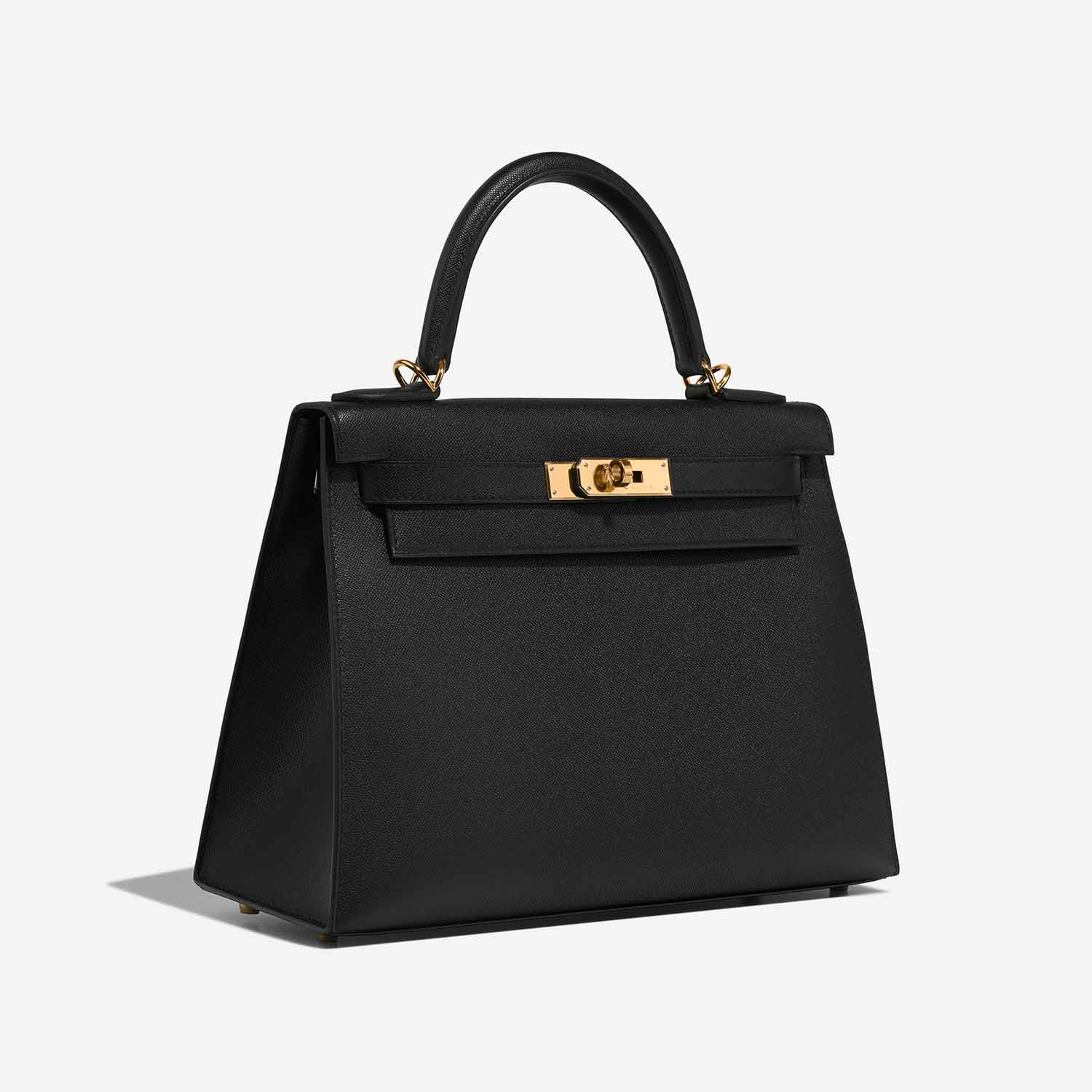 Hermès Kelly 28 Schwarz Side Front | Verkaufen Sie Ihre Designer-Tasche auf Saclab.com