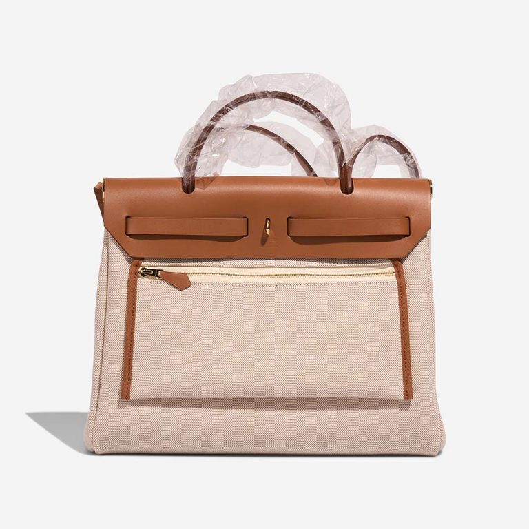 Hermès Herbag 31 Fauve-Ecru-Beige Back  | Sell your designer bag on Saclab.com