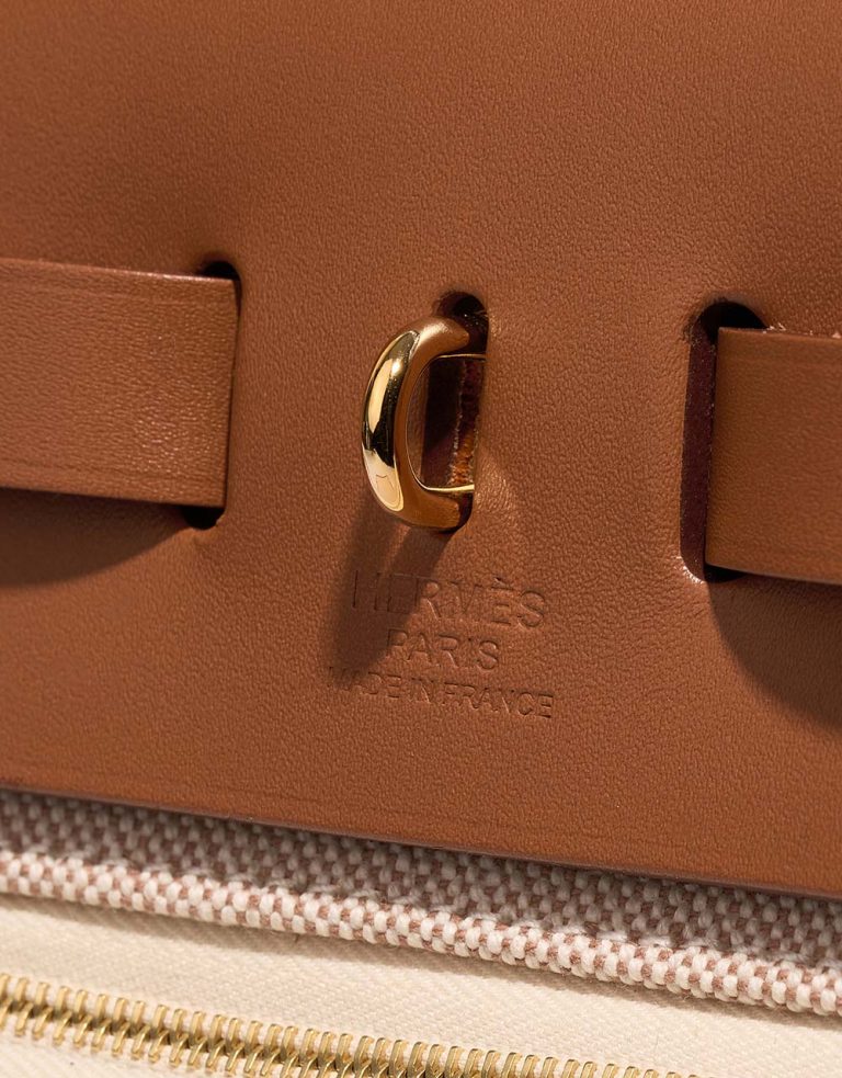 Hermès Herbag 31 Fauve-Ecru-Beige Logo  | Sell your designer bag on Saclab.com