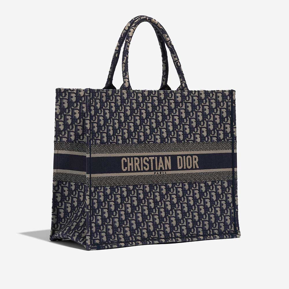 Dior BookTote Large Bleu Side Front  | Sell your designer bag on Saclab.com