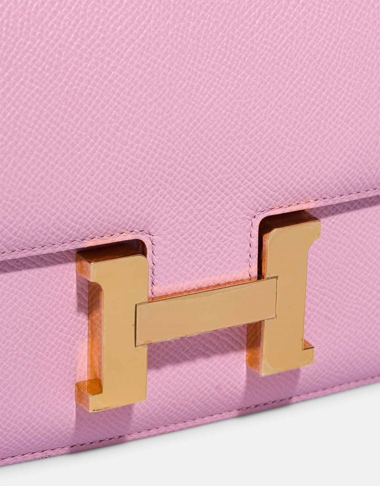 Hermès Constance 18 MauveSylvestre Closing System  | Sell your designer bag on Saclab.com