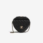 Chanel Timeless Heart Medium Black Front  | Sell your designer bag on Saclab.com