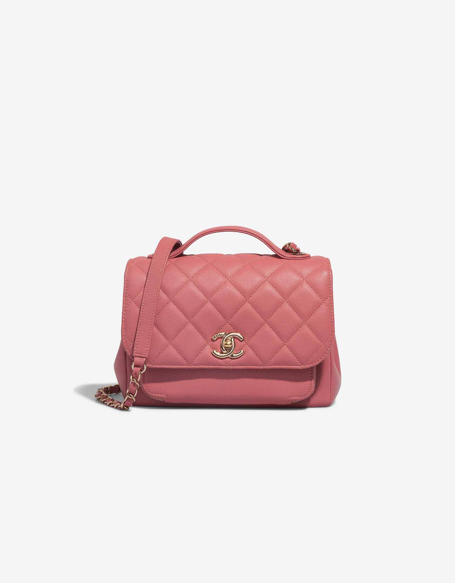 Chanel Business Affinity Medium Caviar Coral Pink