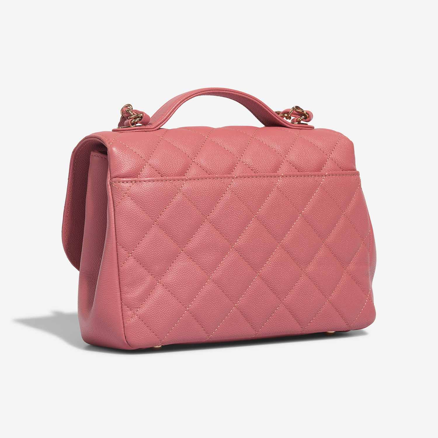 Chanel Business Affinity Medium Coral Pink Side Back | Sell your designer bag on Saclab.com