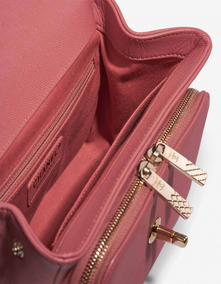 Chanel Business Affinity Medium Coral Pink Inside  | Sell your designer bag on Saclab.com