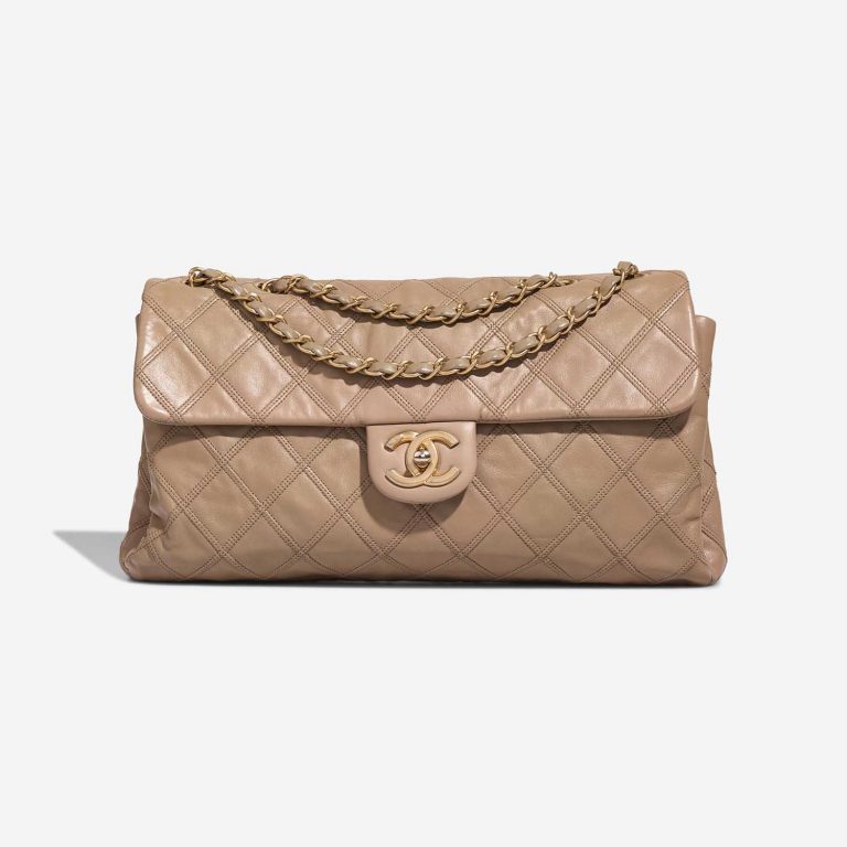 Chanel Timeless Jumbo Beige Front  S | Sell your designer bag on Saclab.com