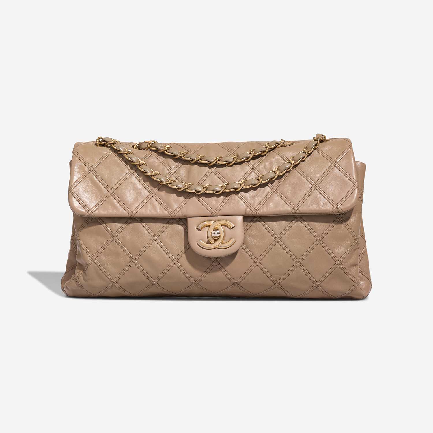 Chanel Timeless Jumbo Beige Front S | Vendre votre sac de créateur sur Saclab.com