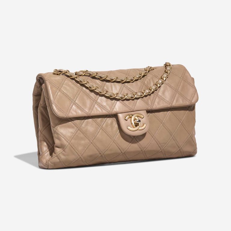 Chanel Timeless Jumbo Beige Side Front  | Sell your designer bag on Saclab.com