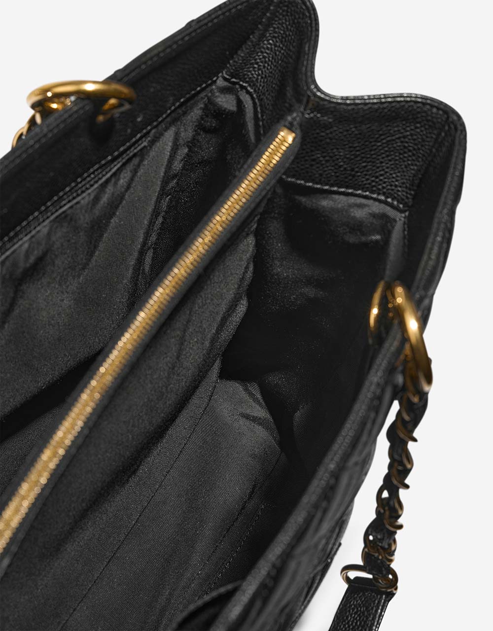 Chanel ShoppingTote Grande Black Inside  | Sell your designer bag on Saclab.com