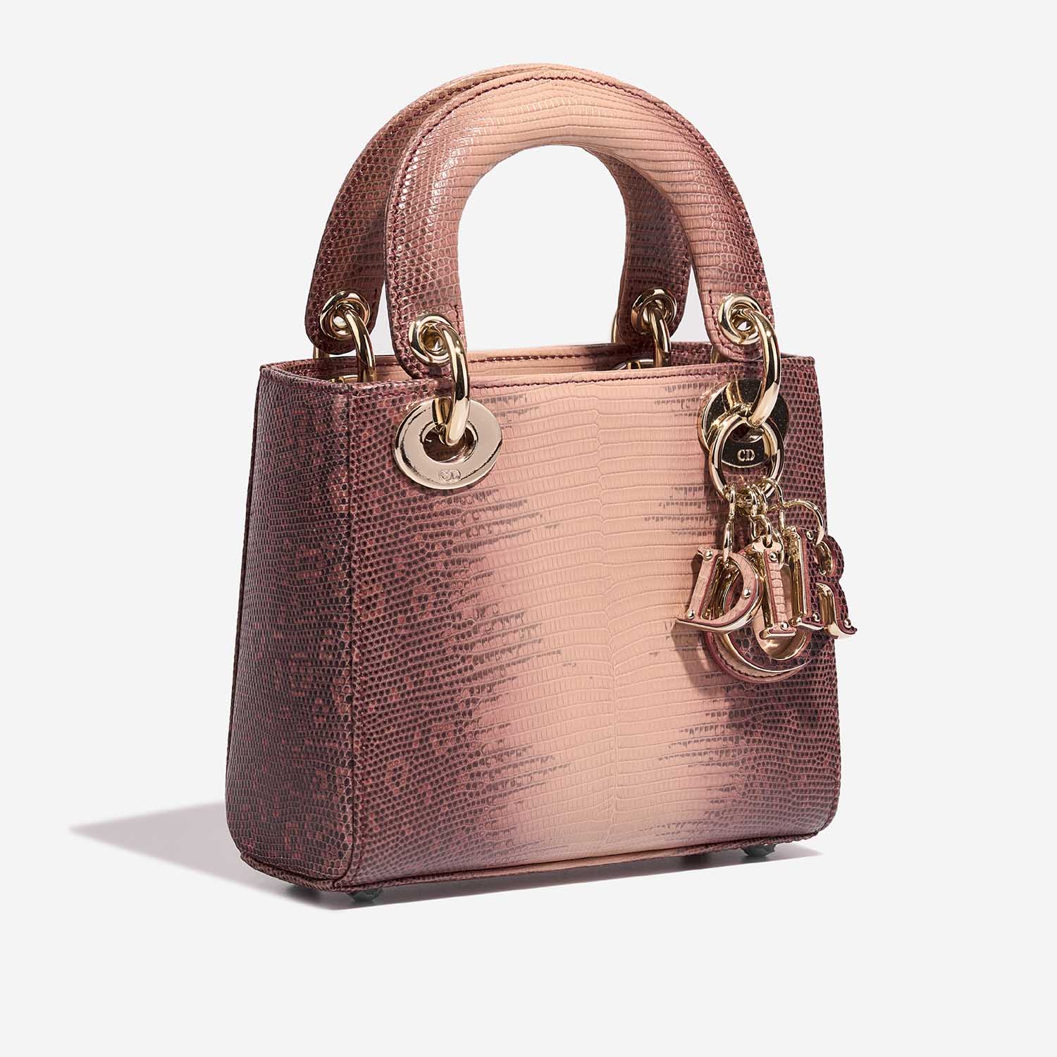 Dior Lady Mini Mauve-Purple Side Front  | Sell your designer bag on Saclab.com
