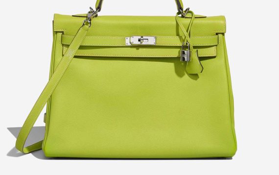 Hermès Kelly 35 Epsom Kiwi / Lichen Front | Verkaufen Sie Ihre Designer-Tasche