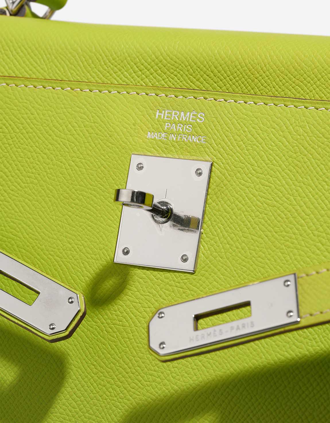 Hermès Kelly 35 Epsom Kiwi / Lichen Logo | Sell your designer bag