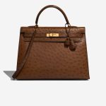 Hermès Kelly 35 TabacCamel Front  | Sell your designer bag on Saclab.com