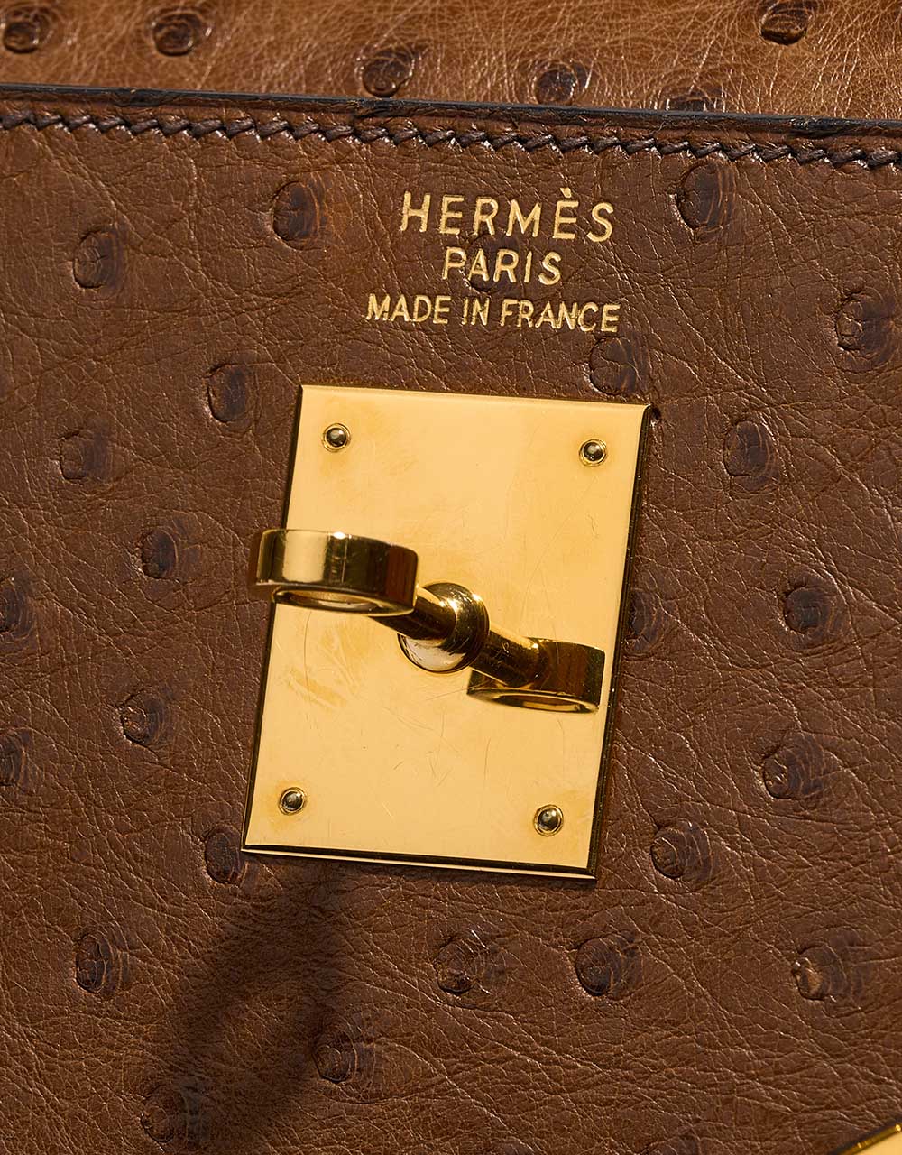 Hermès Kelly 35 TabacCamel Logo  | Sell your designer bag on Saclab.com