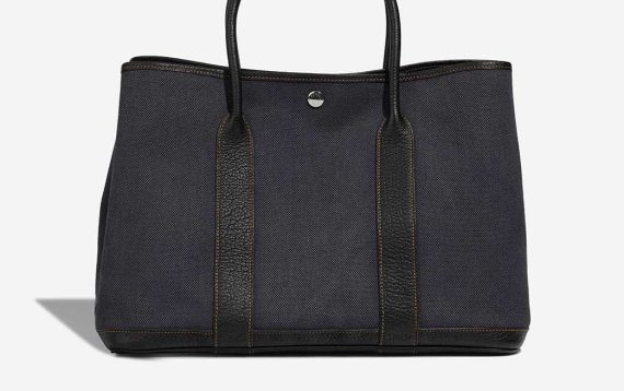 Hermès Garden Party 36 Toile / Négonda Denim Foncé / Black Front | Sell your designer bag