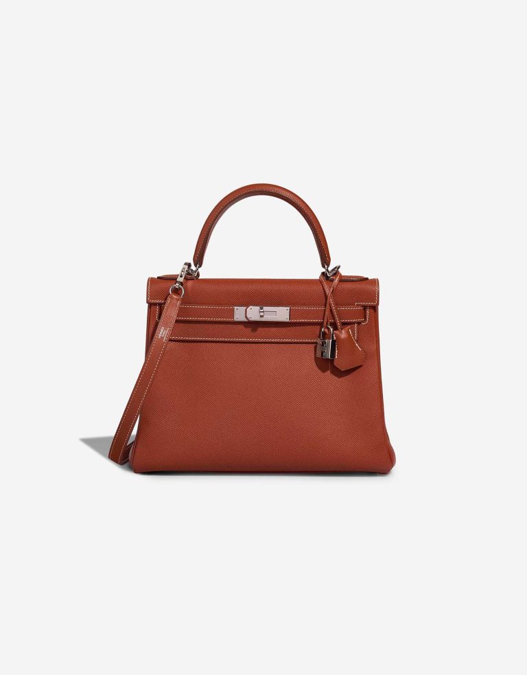 Hermès Kelly 28 Veau Courchevel Brique Front | Sell your designer bag