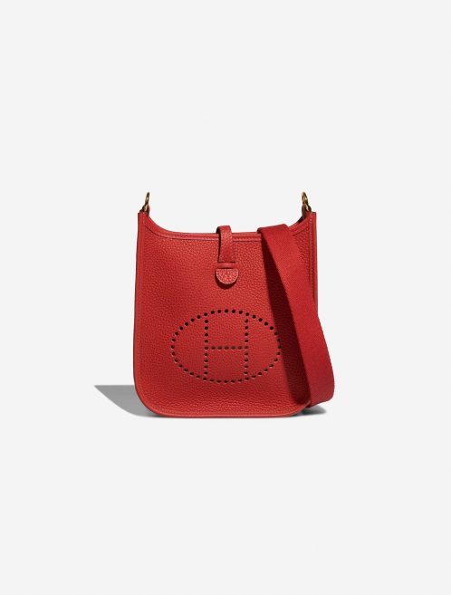 Hermès Evelyne 16 RougeVermillon-RougeVif Front  | Sell your designer bag on Saclab.com