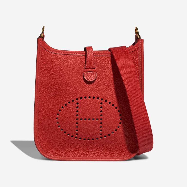 Hermès Evelyne 16 RougeVermillon-RougeVif Front S | Vendre votre sac de créateur sur Saclab.com