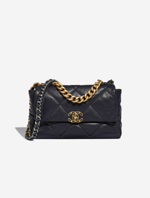 Chanel 19 Large DarkBlue Front | Vendez votre sac de créateur sur Saclab.com
