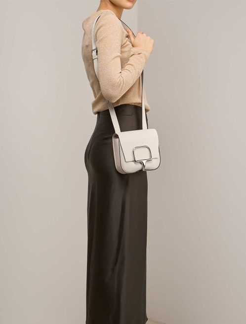 Hermès Della Cavalleria Mini Epsom Nata on Model | Sell your designer bag