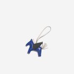 Hermès Rodeo Pegasus MM BluedeFrance-Black-Craie Front  | Sell your designer bag on Saclab.com