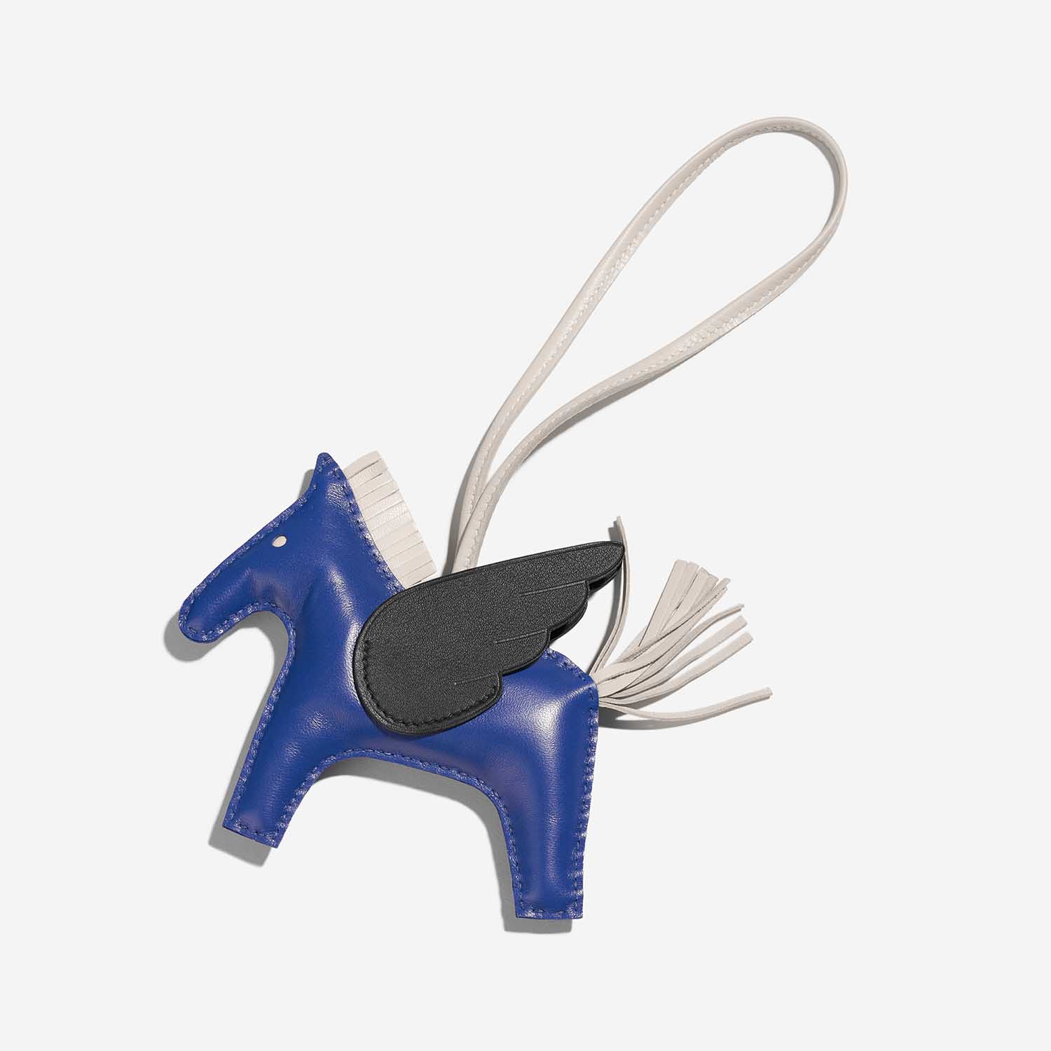 Hermès Rodeo Pegasus MM BluedeFrance-Black-Craie Front  S | Sell your designer bag on Saclab.com