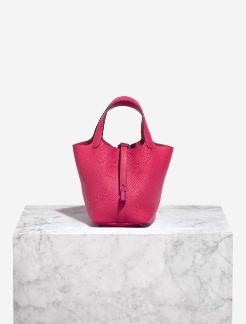 Pre-owned Hermès bag Picotin 18 Taurillon Clémence Rose Mexico Pink | Sell your designer bag on Saclab.com