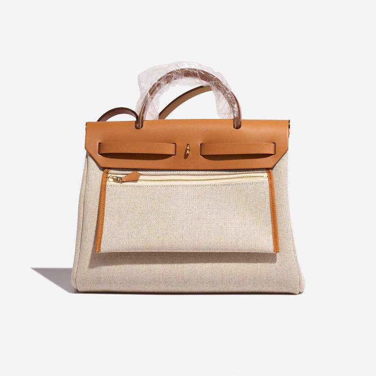 Hermès Herbag 31 OrangeMecano-Ecru-Beige-Naturel Zurück | Verkaufen Sie Ihre Designer-Tasche auf Saclab.com