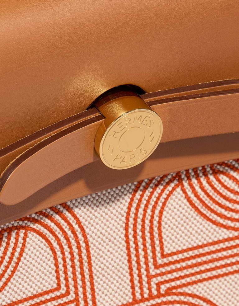 Hermès Herbag 31 OrangeMecano-Ecru-Beige-Naturel Verschluss-System | Verkaufen Sie Ihre Designer-Tasche auf Saclab.com