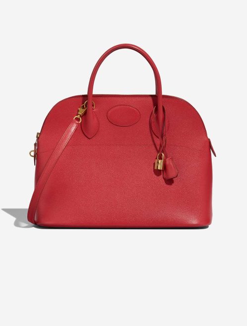 Hermès Bolide 35 Veau Courchevel Rouge Vif Front | Sell your designer bag