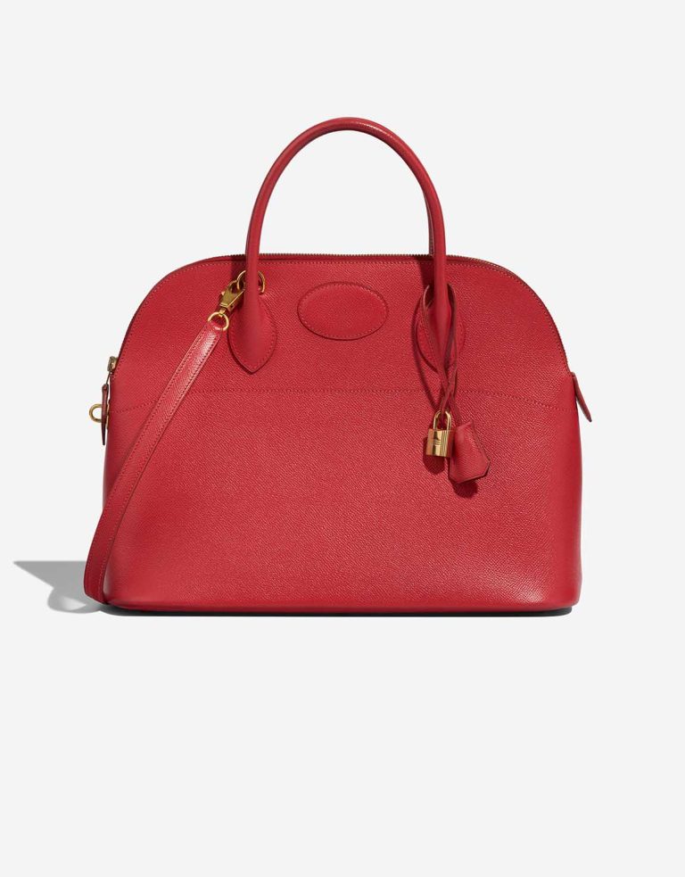 Hermès Bolide 35 Veau Courchevel Rouge Vif Front | Sell your designer bag