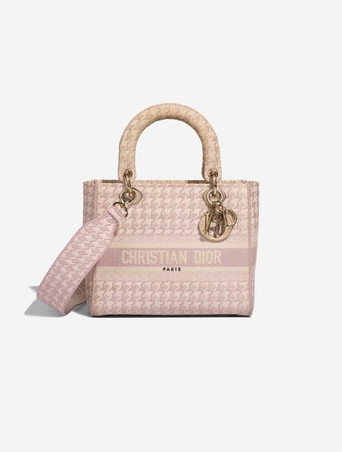 Pre-owned Dior bag Lady D-Lite Small Canvas Beigerosé | Sell your designer bag on Saclab.com